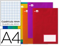 Libreta escolar Liderpapel A4 32h 60g/m² c/4mm. colores surtidos